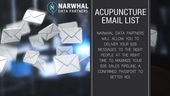 Buy verified, updated and qualified Acupuncture Email List from Narwhal Data Partners to get high response with qualified sales campaigns
