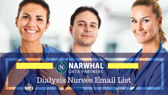Narwhal Data Partners’ Dialysis Nurses Email List allows you to send marketing message to your targeted audience in US, Europe Canada and Australia