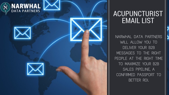 Boost your products and services using Acupuncturist Email List of Narwhal Data Partners. Reach decision makers to increase revenue and ROI