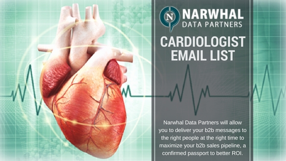 Promote your products and services and reach your potential target audience globally through Narwhal Data Partners Cardiologist Email List